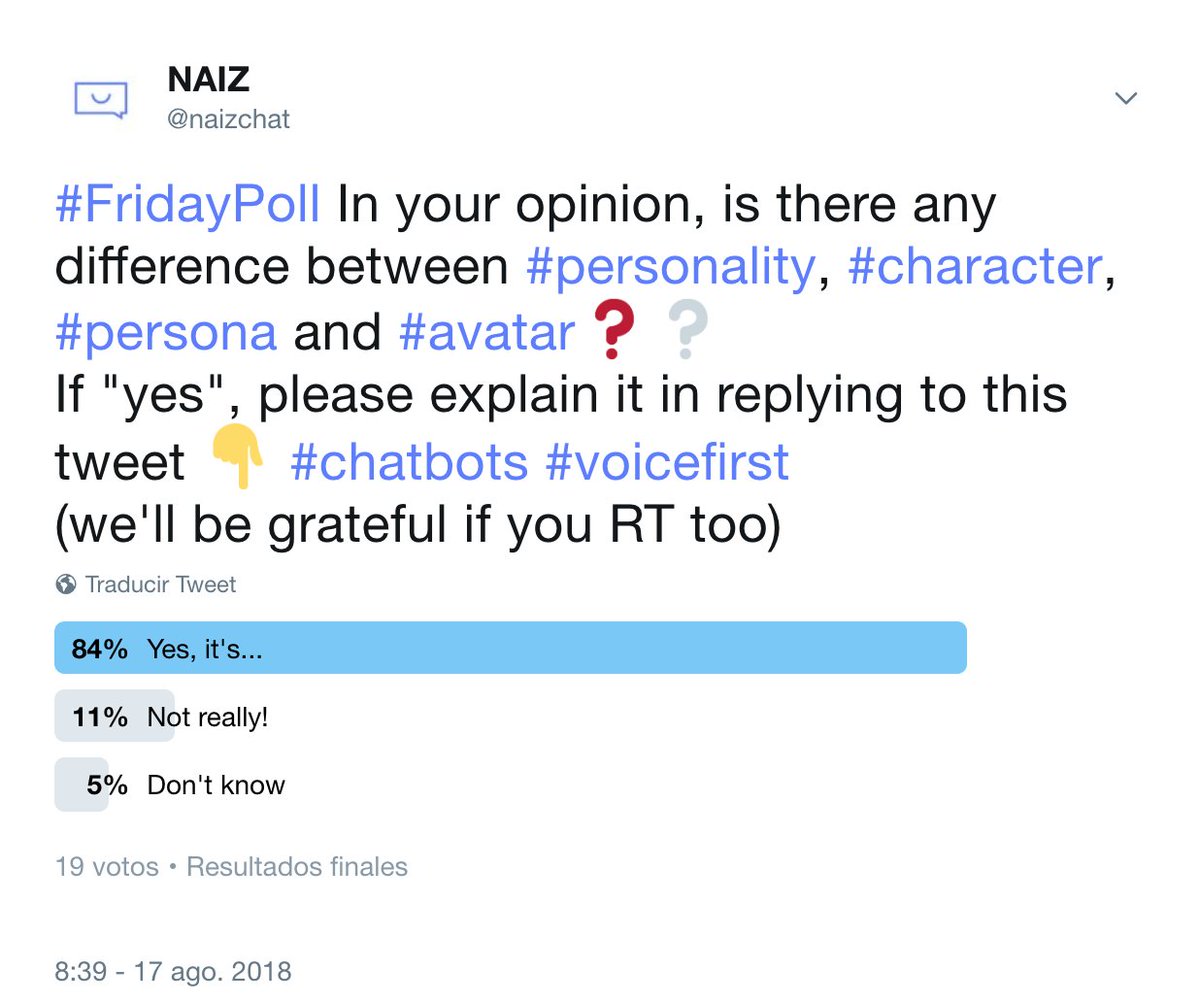 naizchat's tweet photo. 📊 Last #FridayPoll finished, interesting comments &amp; results in the original tweet:  https://t.co/kfXIz2J9kz 

📝We'll be talking about this in a Medium post (WIP)
✨Thanks to all who answered &amp; shared! Especially @crissantamarina @ChasSweeting &amp; @FlorianHollandt 😁 https://t.co/OS2L11FPn3