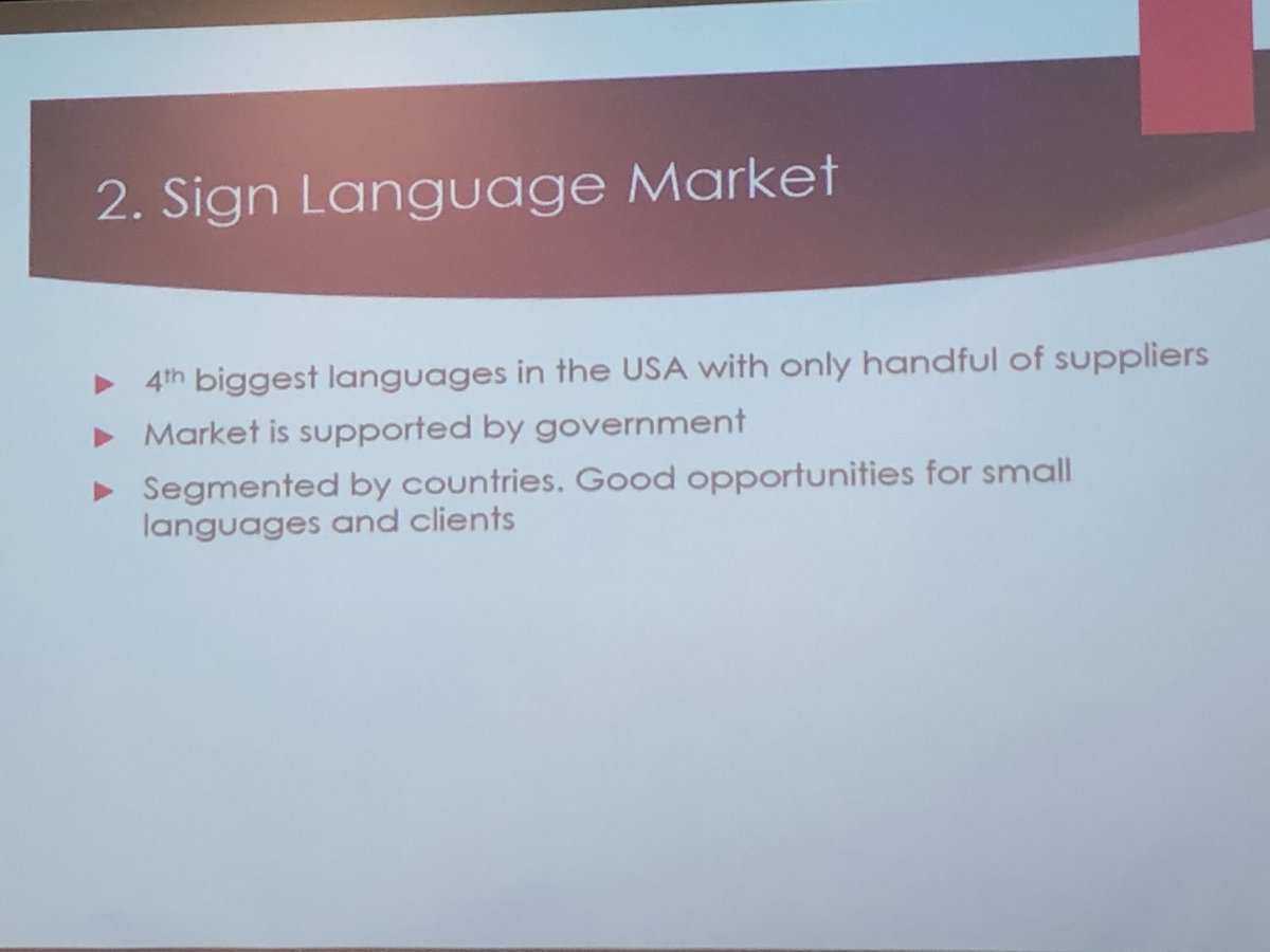 amclind's tweet photo. Correction - sign language is the 4th biggest language #tfrus2018 #i9n #interpetation @1stopAsia https://t.co/GFYeOfXODj