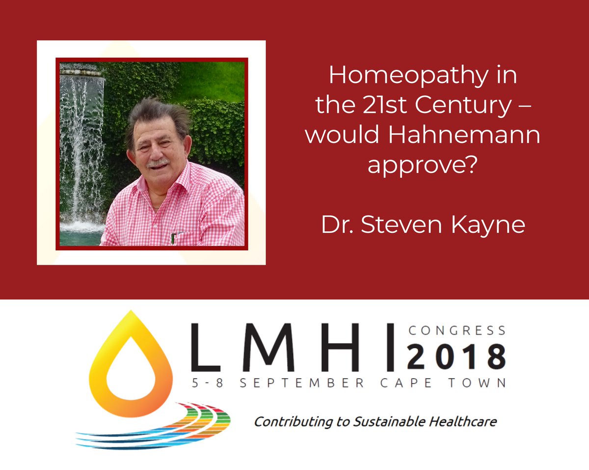“Homeopathy in the 21st Century – would Hahnemann approve?” will be one the fascinating topics that will be presented by Dr Steven Kayne at the LMHI International Homoeopathic Congress. goo.gl/hN52pH #LMHI2018 #LIGA #Homeopathy