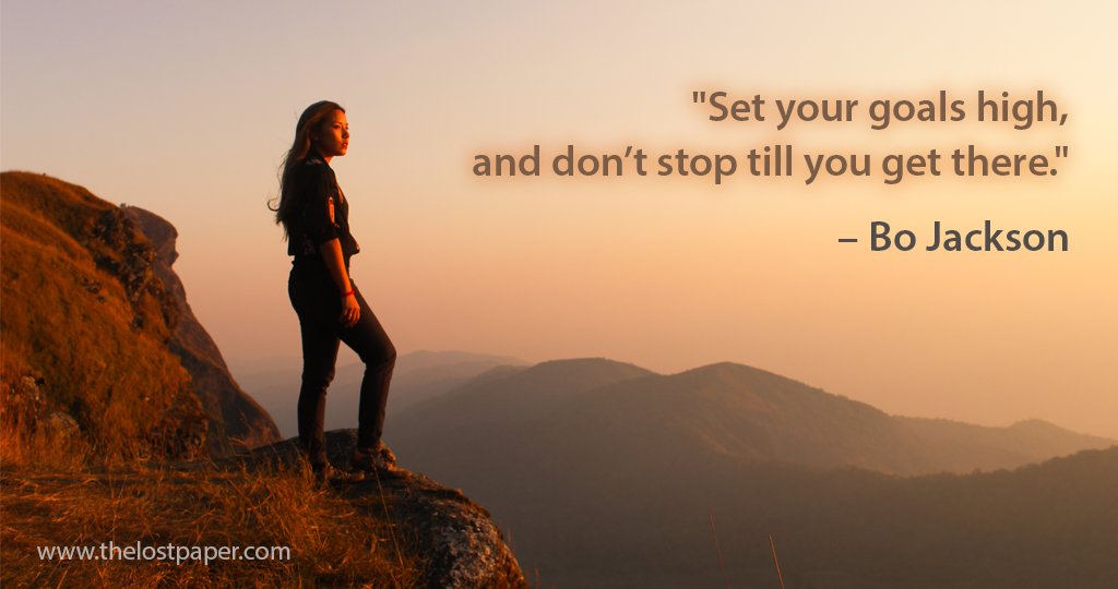 TheLostPaperApp's tweet photo. "Set your goals high, and don’t stop till you get there." – Bo Jackson
#Motivation #TheLostPaper https://t.co/pIGOhlxEwZ