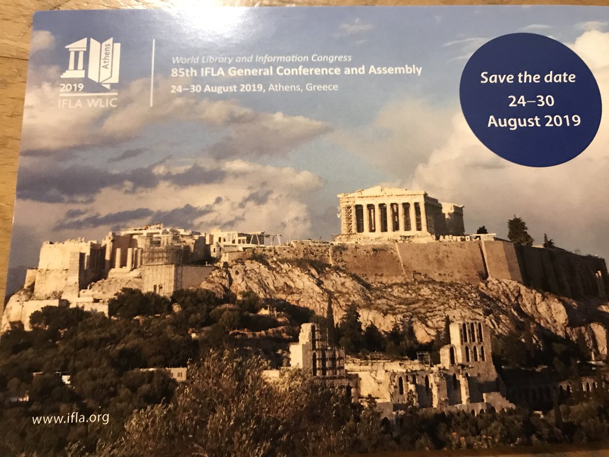 PickeringAna's tweet photo. Thrilled to meet colleagues from Greece and to get my Athens badge #Wlic2019 #WLICAthens #WLIC2018 @lahatte @lianzaoffice @LIANZAPresident #savethedate2019 https://t.co/zddvXsfNoF