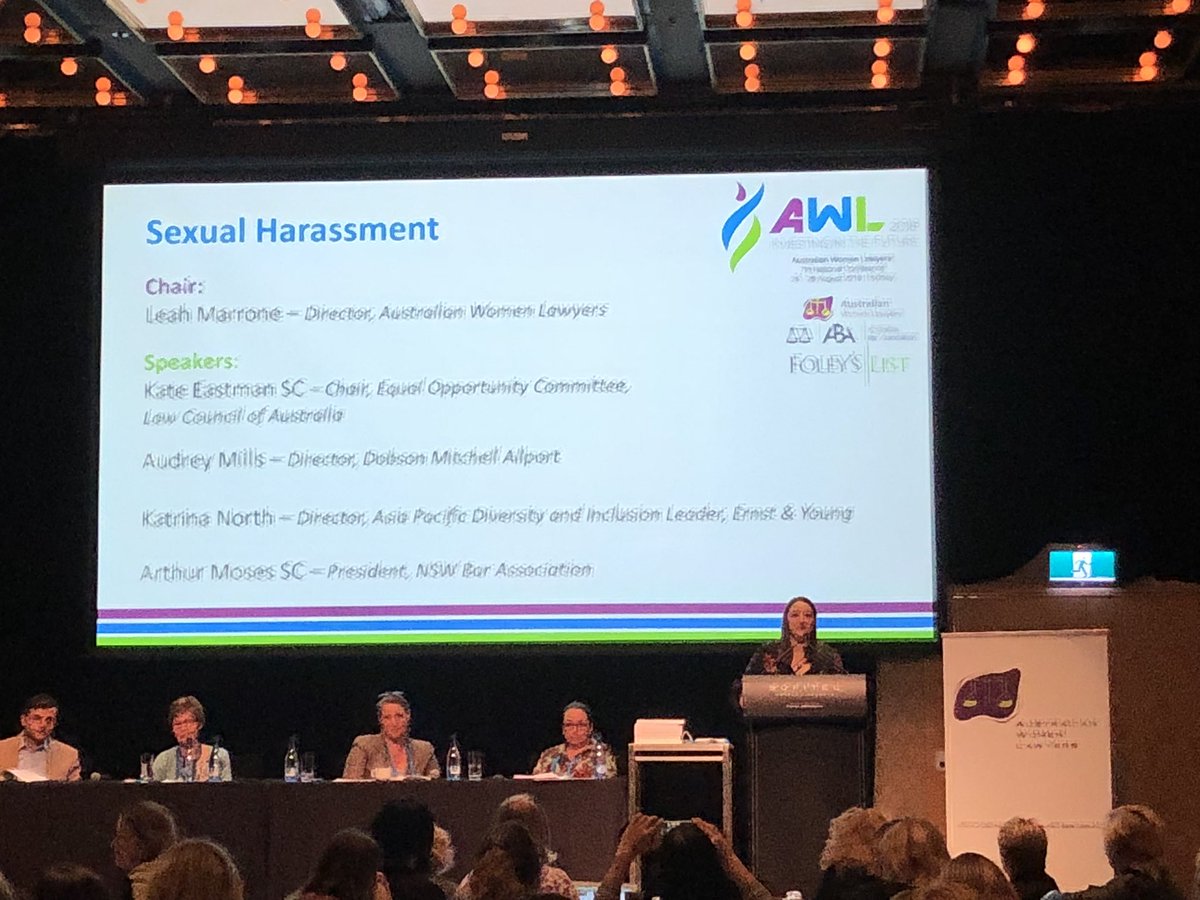 Learning about how to deal with sexual harassment at #AWL2018