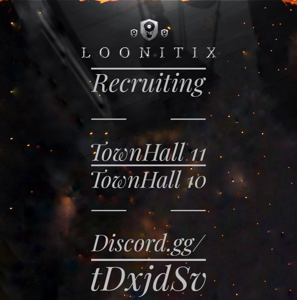 We are currently looking for a couple more th11s and th10s to complete our roster. If you are an easy going player who is also badass in war, come on over to our server so we can check you out! discord.gg/tDxjdSv