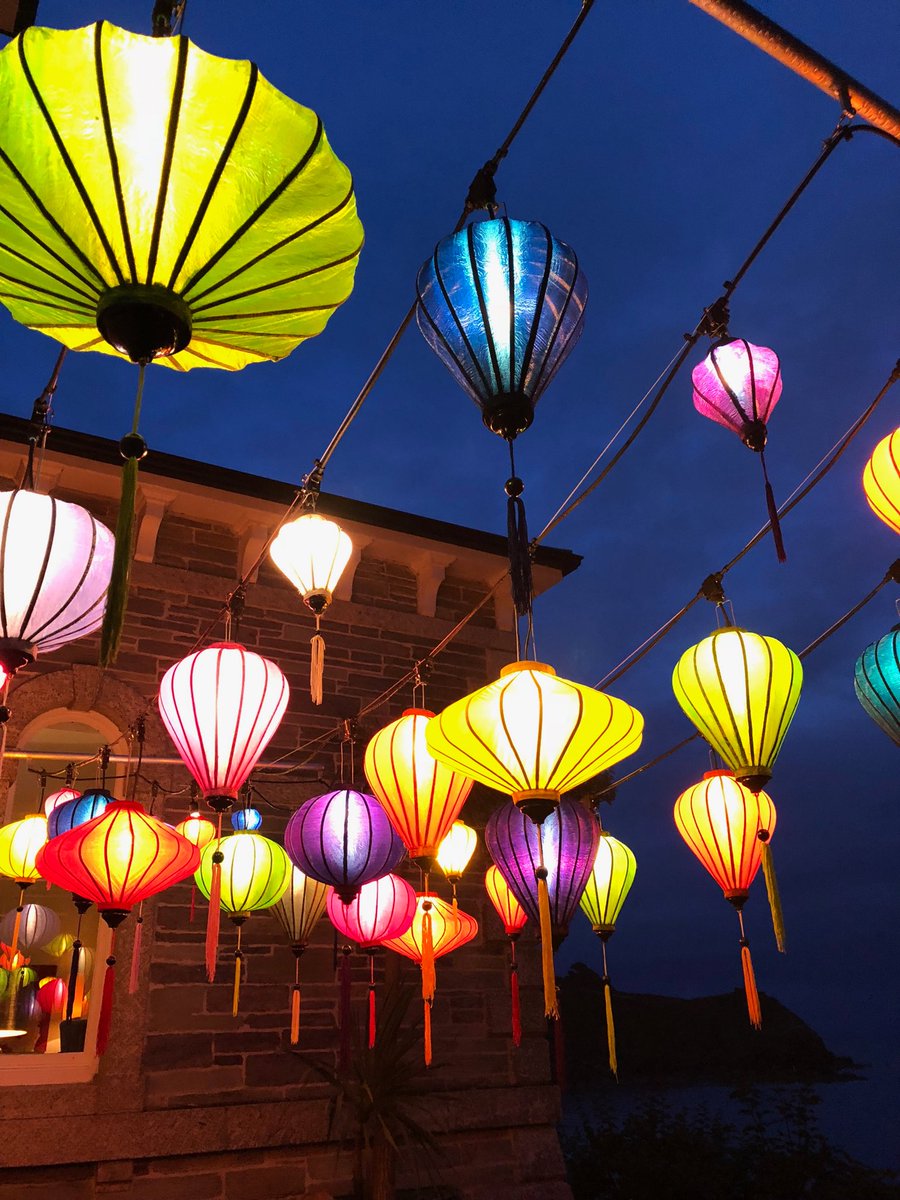 Birthday lanterns up for daughter.