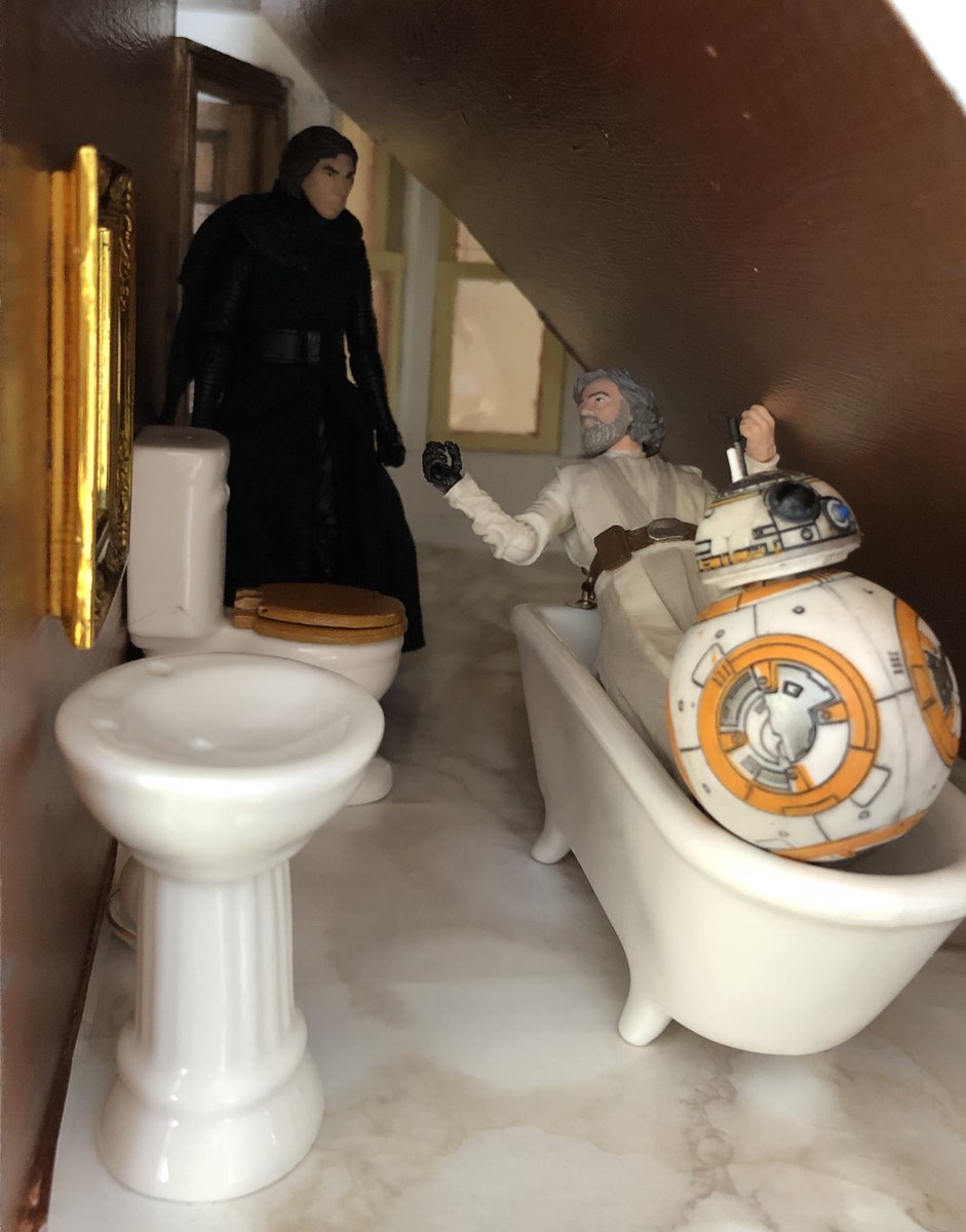 Luke: Let’s be honest, this is not the weirdest thing you have caught me doing.
Kylo: Agreed.