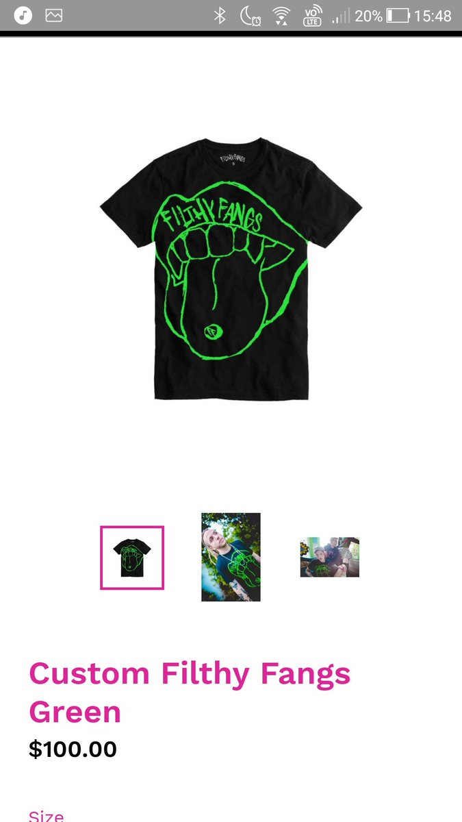 immaiha's tweet photo. I want to ordered Custom Filthy Fangs Greenโค๏ธโค๏ธโค๏ธ But sooo expensive๐ญ plz evry one give me it in MY BDAY๐๐๐๐๐ @bellathorne @ffrecords #bellatorne #filthyfangs https://t.co/byMm8XvGEN