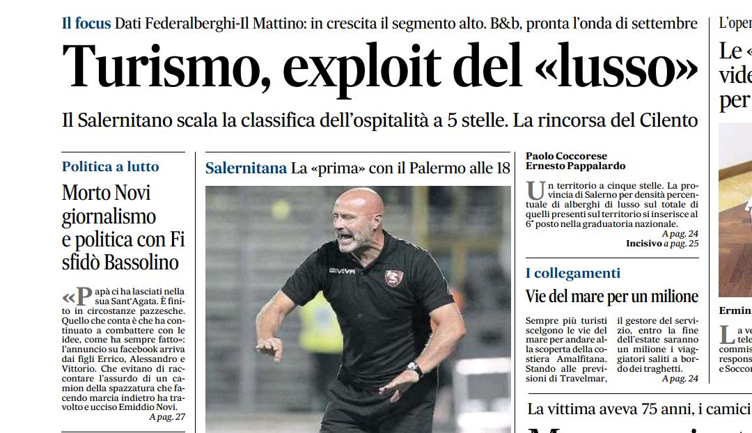 La mappa dell'offerta alberghiera in provincia di Salerno conferma una solida capacità attrattiva nel segmento medio-alto. Innalzare gli standard di qualità in maniera sempre più diffusa sul territorio appare la strategia giusta. Analisi con il Prof. Coccorese sul Mattino.