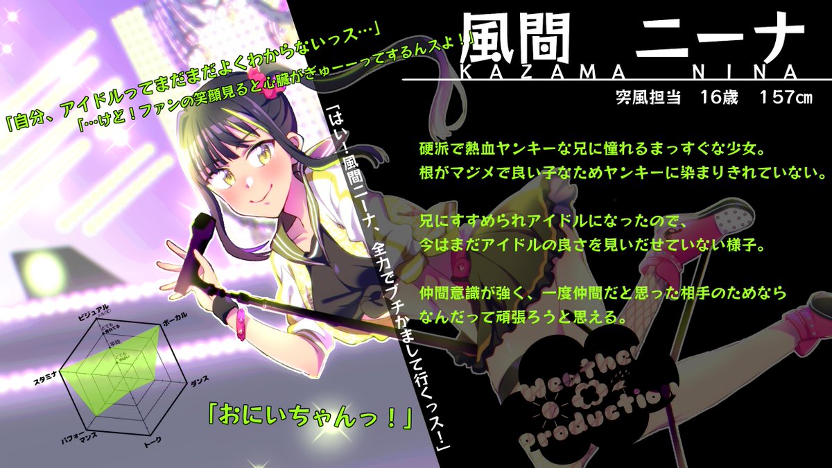 buruma_xx's tweet photo. こちら(@W_P_TL )に遅ればせながら参加失礼します！
突風担当のヤンキー娘です！仲良くしていただけたら嬉しいです～～！
詳細は下に繋げていきます！
#うぇざプロ_CS #うぇざプロ_projectCandY https://t.co/SRZ1VzTBaP
