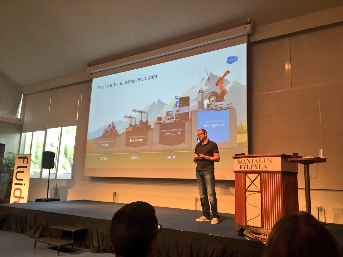 FluidoTweets's tweet photo. #AI talk by @teljoj from @SalesforceFI opening the second day of @FluidoTweets Company Day 2018! #FluidoWay #FluidoDay https://t.co/p7Z36BqXFm