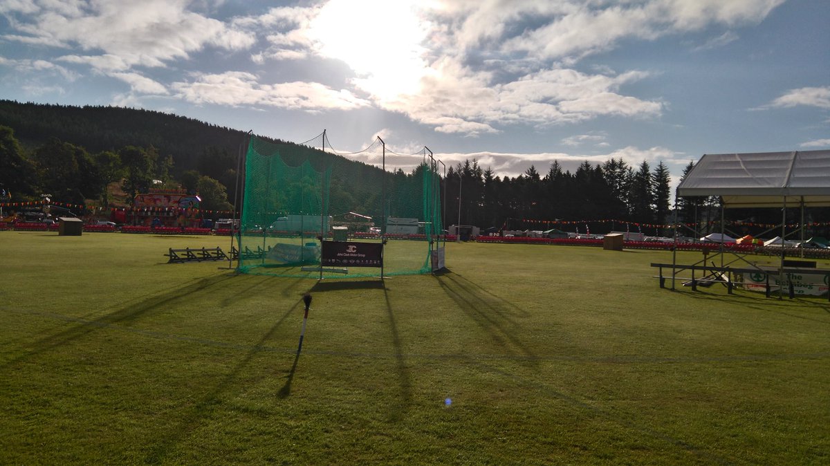 Sun is shining and the games field is all set for the day.