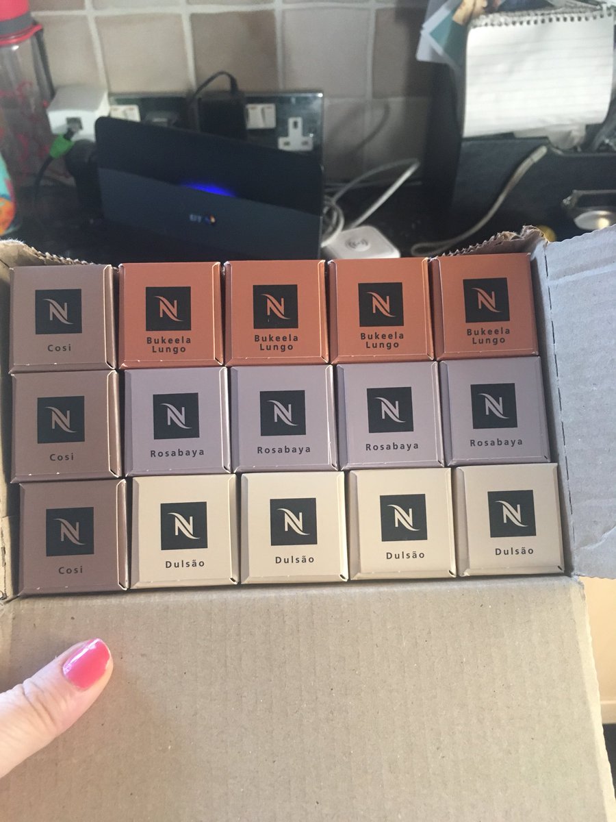 Stocking up on @NespressoUK #pureorigincoffee 3 of my fave coffees in here are due to be replaced soon :0( #nespresso #coffee
