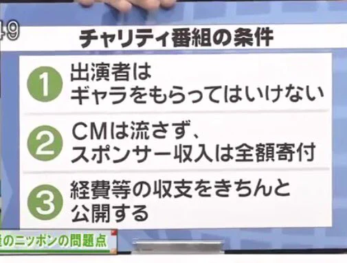24時間テレビは一つもできていない？チャリティ番組の条件がこれ！