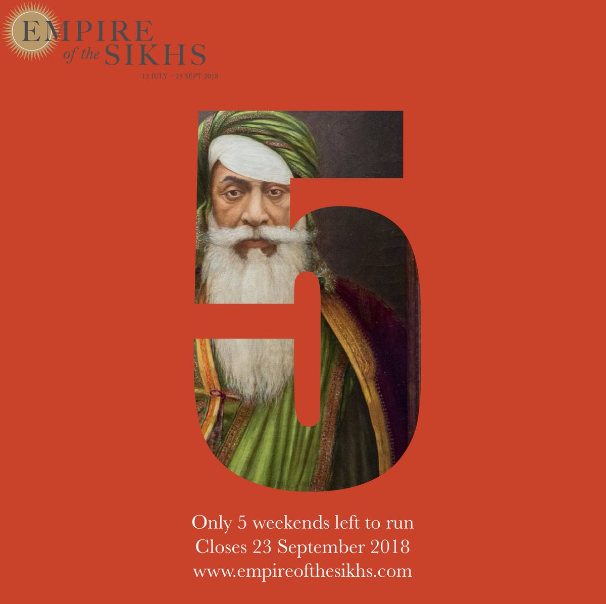 Only 5 weekends to run until the end of the The Empire of the Sikhs exhibition. 
Fascinating talks start next weekend with speakers including <a href="/amanmadra/">Amandeep Madra</a>, <a href="/tweeter_anita/">anita anand</a>, <a href="/Herpreet_Grewal/">Herpreet Grewal</a> and Christy Campbell (see eventbrite.co.uk/o/uk-punjab-he…)