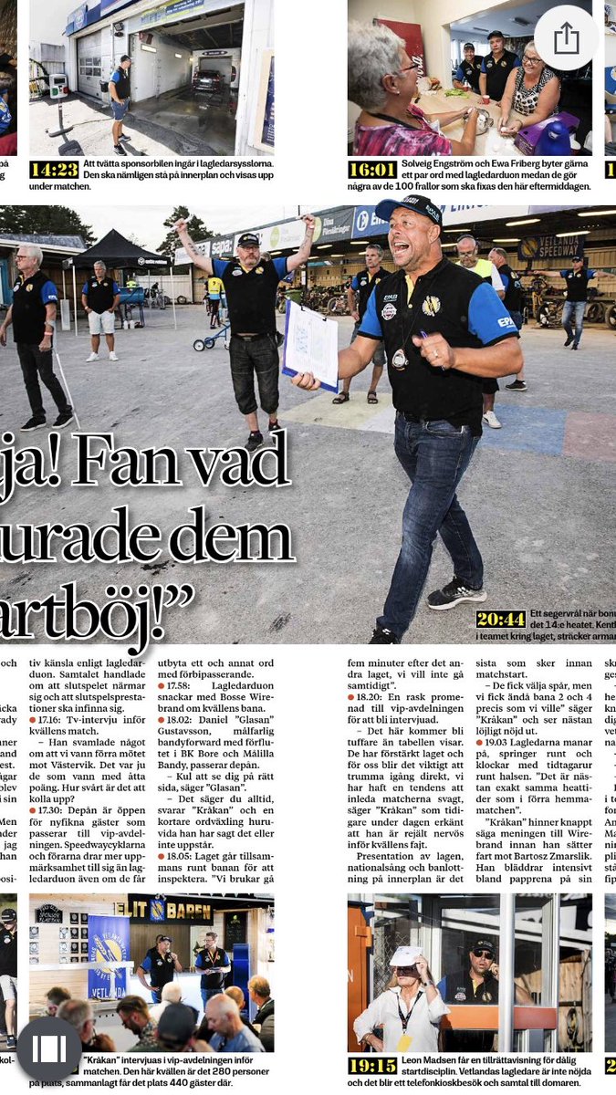 Bra artikel i <a href="/OTsporten/">OT-sporten</a> idag. Fin bild på våra ❤️❤️ <a href="/Karoln_82/">Karolina Karlsson</a> . @VetlandaSpeedwa