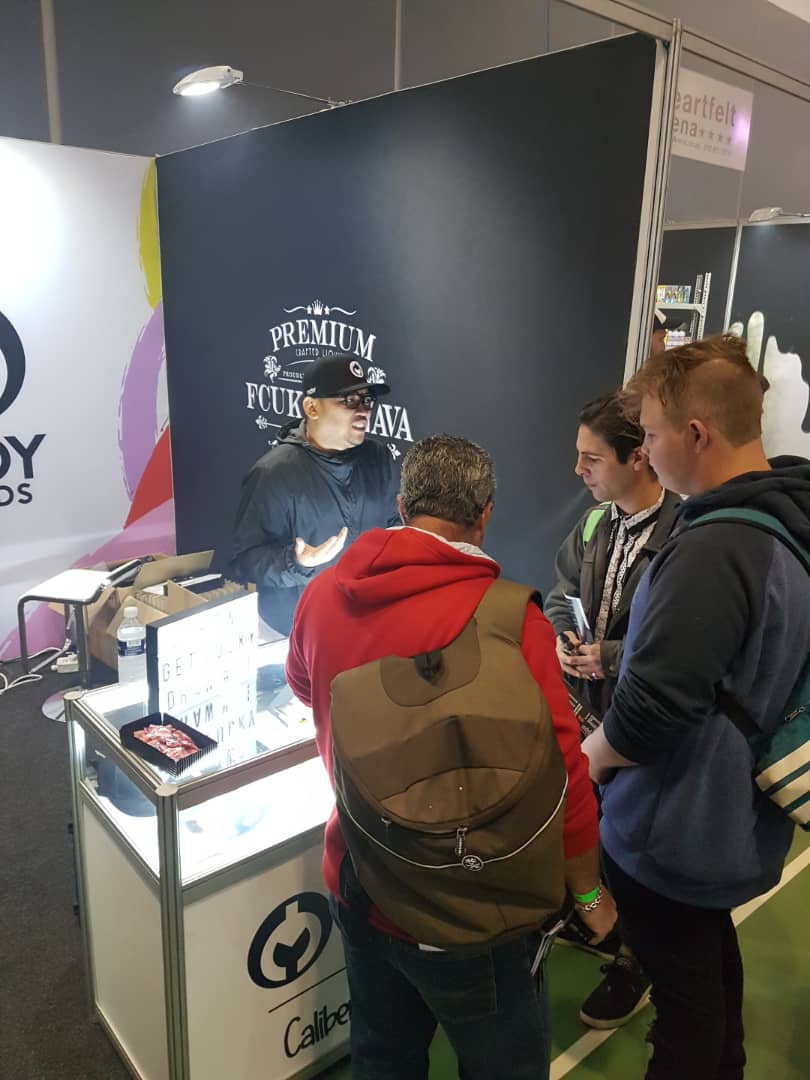 troyclouds's tweet photo. It's happening now.. Live from Vape Con South Africa.. Come and visit.. #vape #vapeon #vaping #troyclouds #vapecon #SouthAfrica #vapers #vapestagram https://t.co/4zYYOTevlW