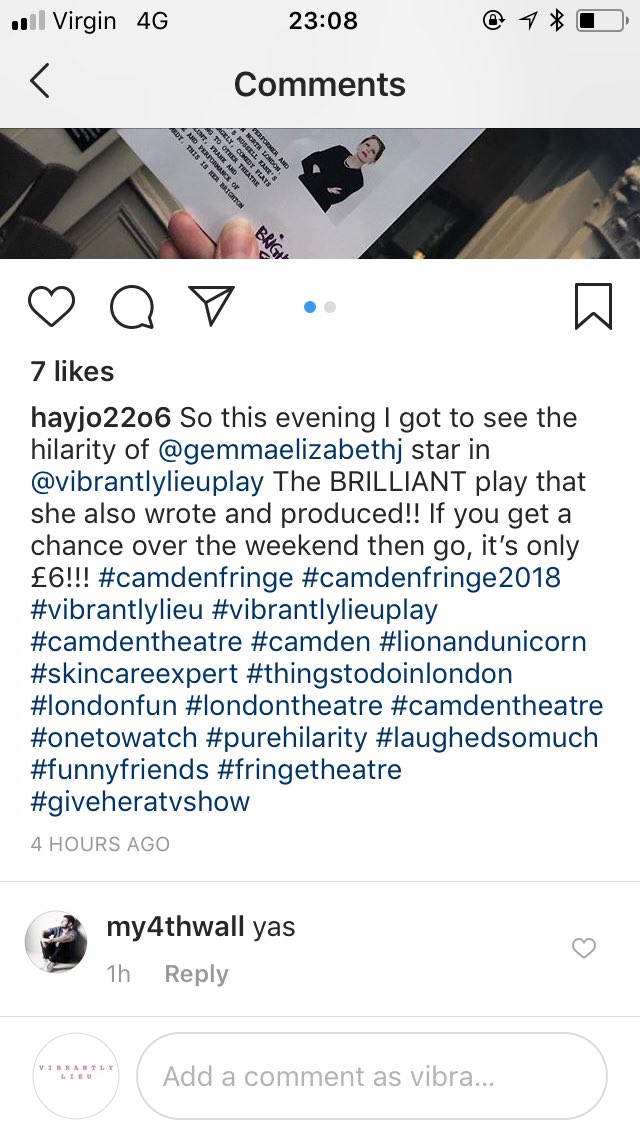 vibrantlylieu's tweet photo. Reviews from last night coming in! 🙌🏻😘🤩#reviews #camdenfringe #fringe #camden #vibrantlylieu #londontheatre #whatsonlondon #sketchshow #funny #comedy https://t.co/9iWfhvw2vz