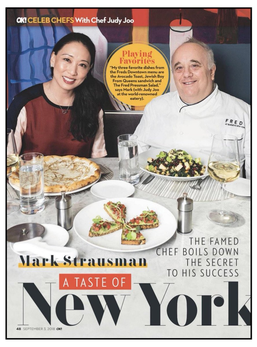 JudyJooChef's tweet photo. In this month's @okmagazine I sit down with the wonderful @chefmarkstrausman in Fred's at Barneys to talk about the secrets of his success!
.
.
.
#chef #fredsatbarneys #cheftalk #chefinterview #chefs #newyork #ironchef #ny #newyorkchef #okmagazine #judyjoo https://t.co/1xQbJqfHJs