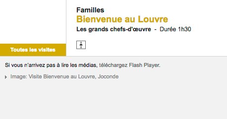 uxuifr's tweet image. Sur le site internet du @MuseeLouvre il faut Flash player pour afficher certains contenus. :/