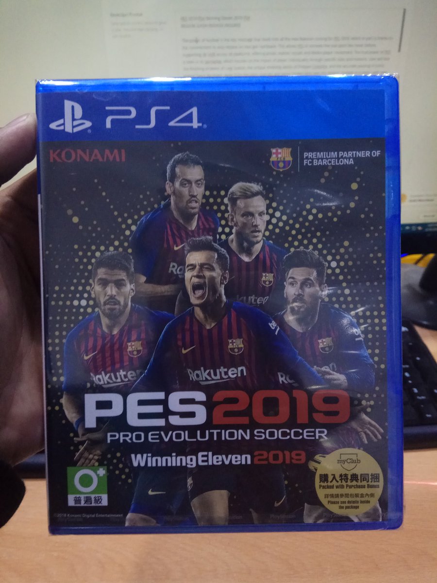 butikgame's tweet photo. Ready Stock!!!
Pes 2019 PS4 Winning Eleven 2019

#PES2019
#WinningEleven2019
#konami
#PS4 https://t.co/E5QMQVAPoy