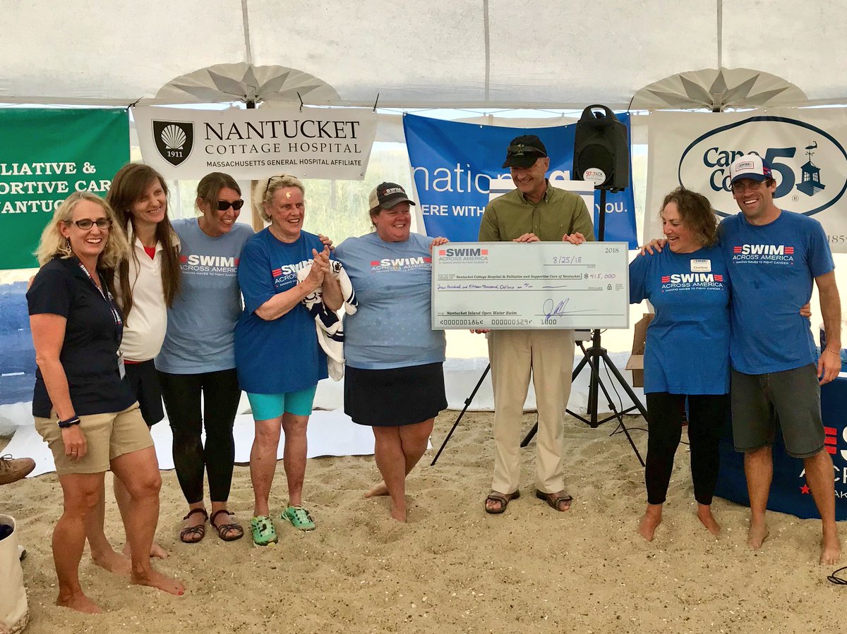 Our little community came together this morning to raise more than $415,000 for cancer care services on Nantucket. Thank you to everyone involved with <a href="/SAANantucket/">SAA Nantucket</a> 
#nantucket #swimack18