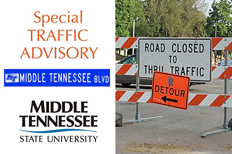 MTSUNews's tweet photo. FYI, #MTSU: If you planned to use @MTBlvd this fall, #construction's still going on &amp; west-side access is a challenge. Try the east (Rutherford) &amp; north (Greenland) entrances instead; even better, use Rutherford lots to park &amp; ride #RaiderXpress #shuttles into campus. 🚧🚙🚲🚌 https://t.co/C3QLWe8WVY