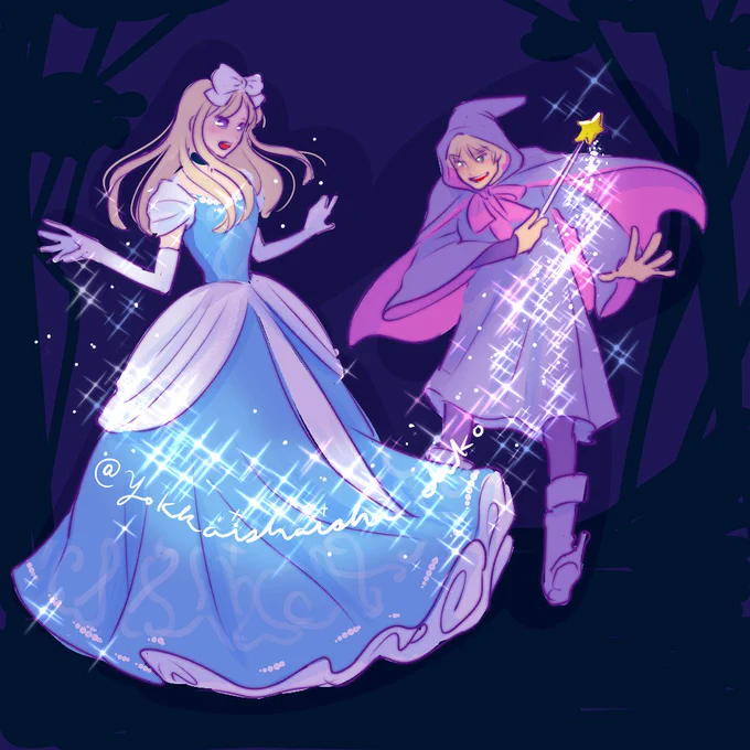 #APHワンドロ版深夜創作60分一本勝負
@Hetalia_1daw
ツンデレリボン de [ シンデレラ ]

ー魔法なら任せとけ!ほあた!一丁上がり、ハッピーバースデー!

#ベラ嬢生誕祭2018
#ナターリヤ生誕祭2018 