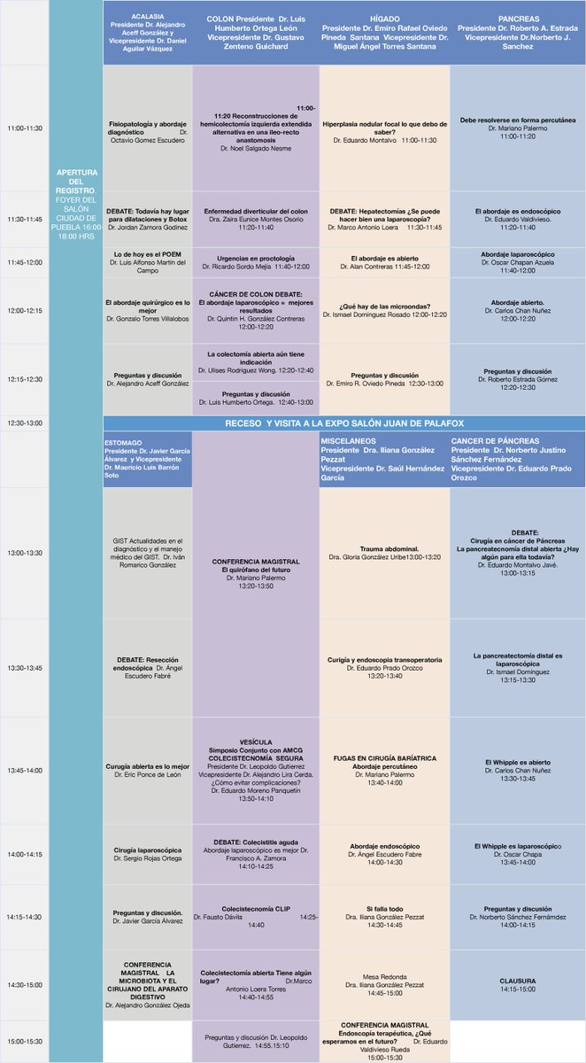 Nuestro programa.
Vlll Congreso Internacional de Cirugía del Aparato Digestivo.