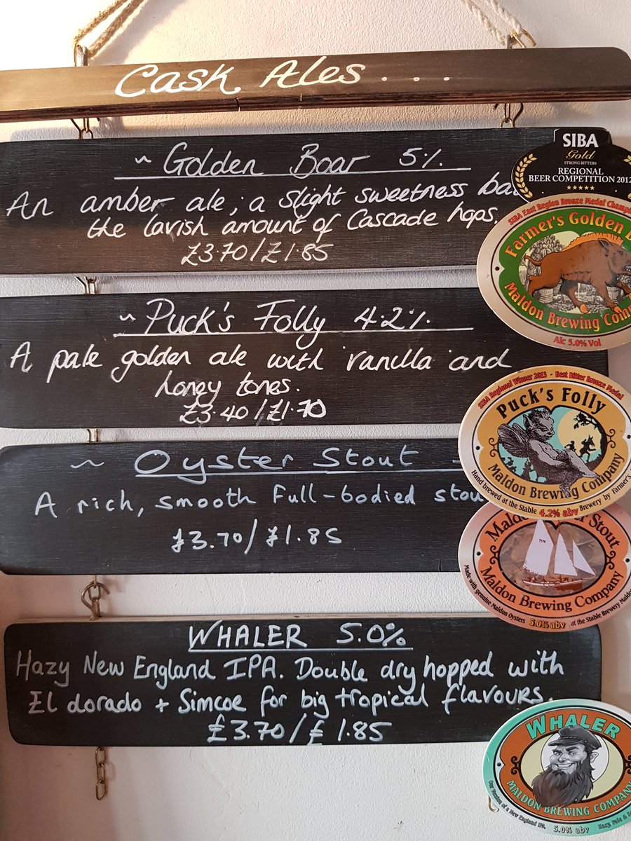 Beers for the bank holiday weekend! We are open Monday at 3pm 
#beerboard #maldon #realale #micropub