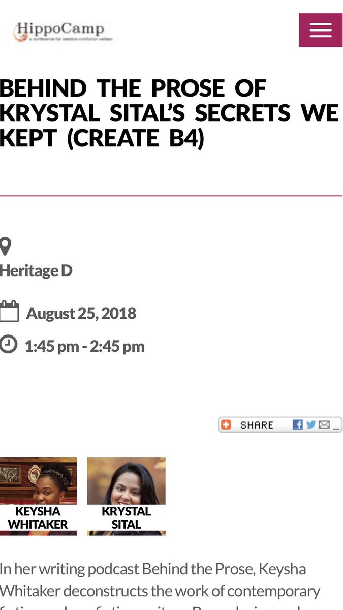 KrystalASital's tweet photo. @keyshawhitaker @hippocampusmag getting excited for this #podcast #interview today! #HippoCamp18 #behindtheprose #secretswekept #memoir #womensupportingwomen #lancaster #PA https://t.co/2E4J0fljT3