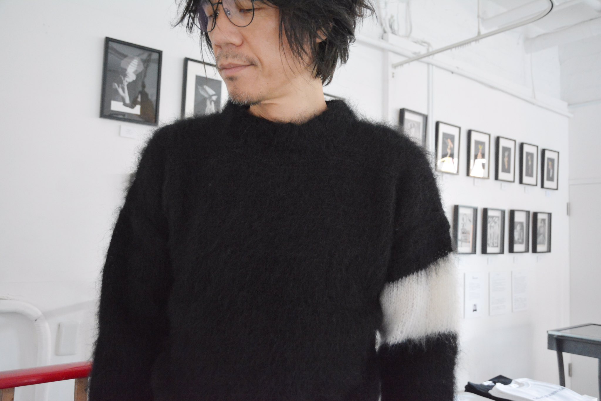 aka six mohair jumper fragment フラグメント モヘア ニット セーター