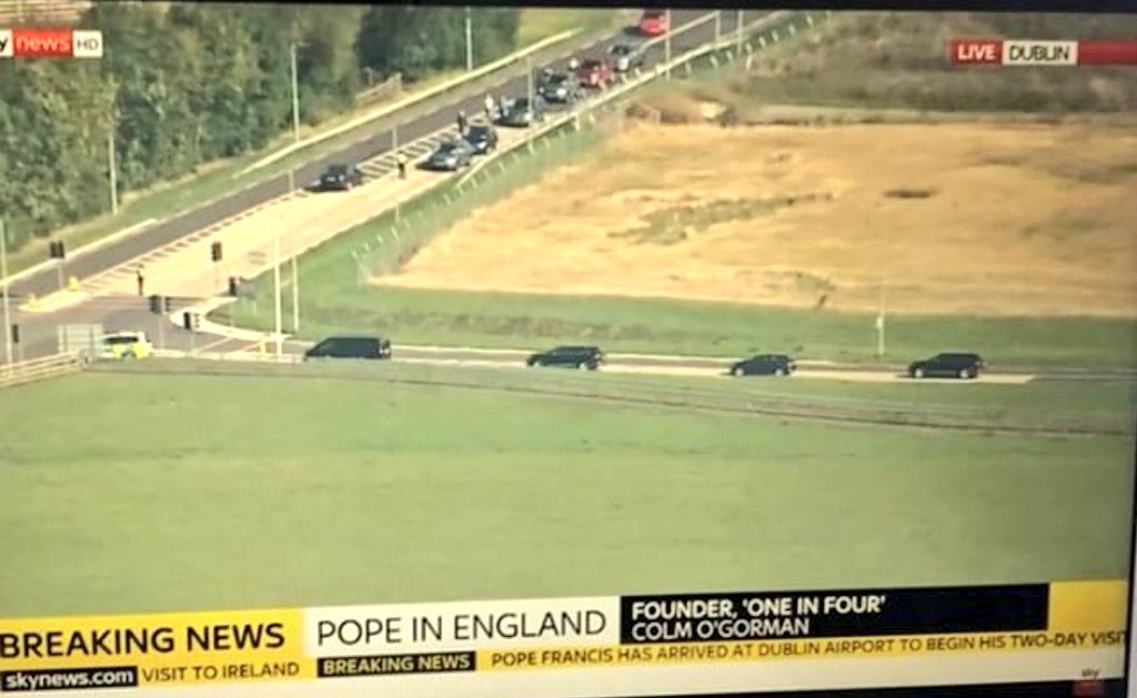 Sky think the Pope is in England!! Hi there....we are a Republic! Seperate country 🇮🇪📺 #popeinireland #PopeFrancis