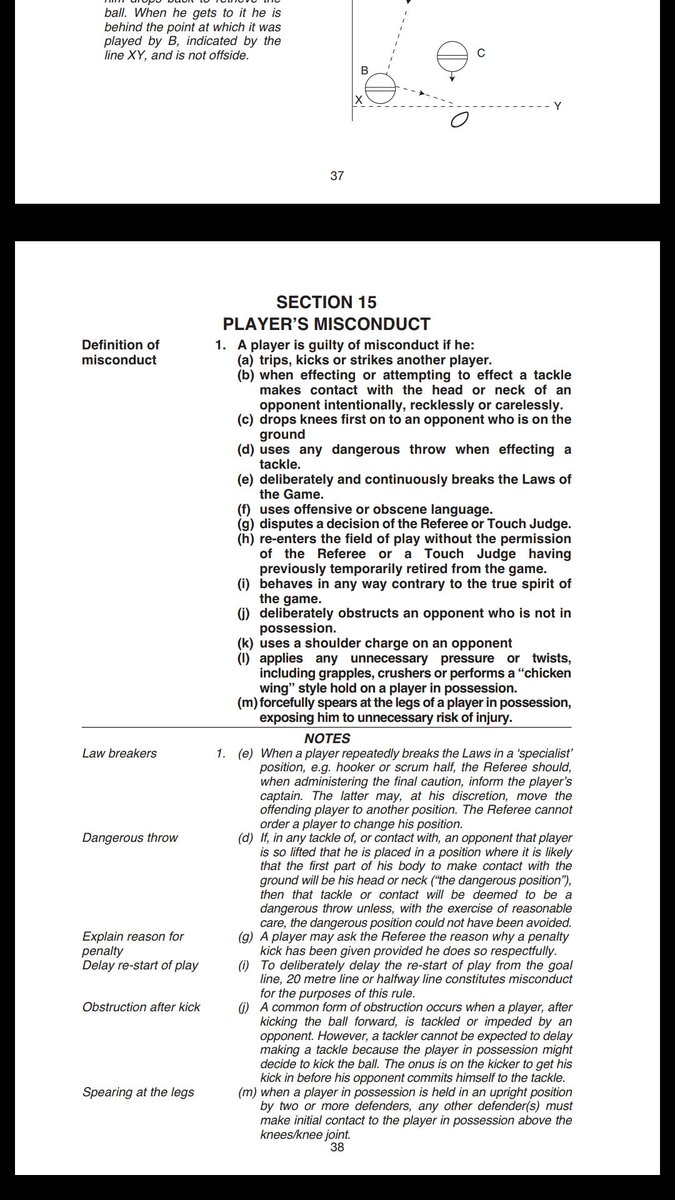 MattHeffernan10's tweet photo. @TripleM_NRL How is ten in the bin an argument? Its in the rule book. Reckless or careless contact with the head is misconduct. https://t.co/ozFxQeLhTk