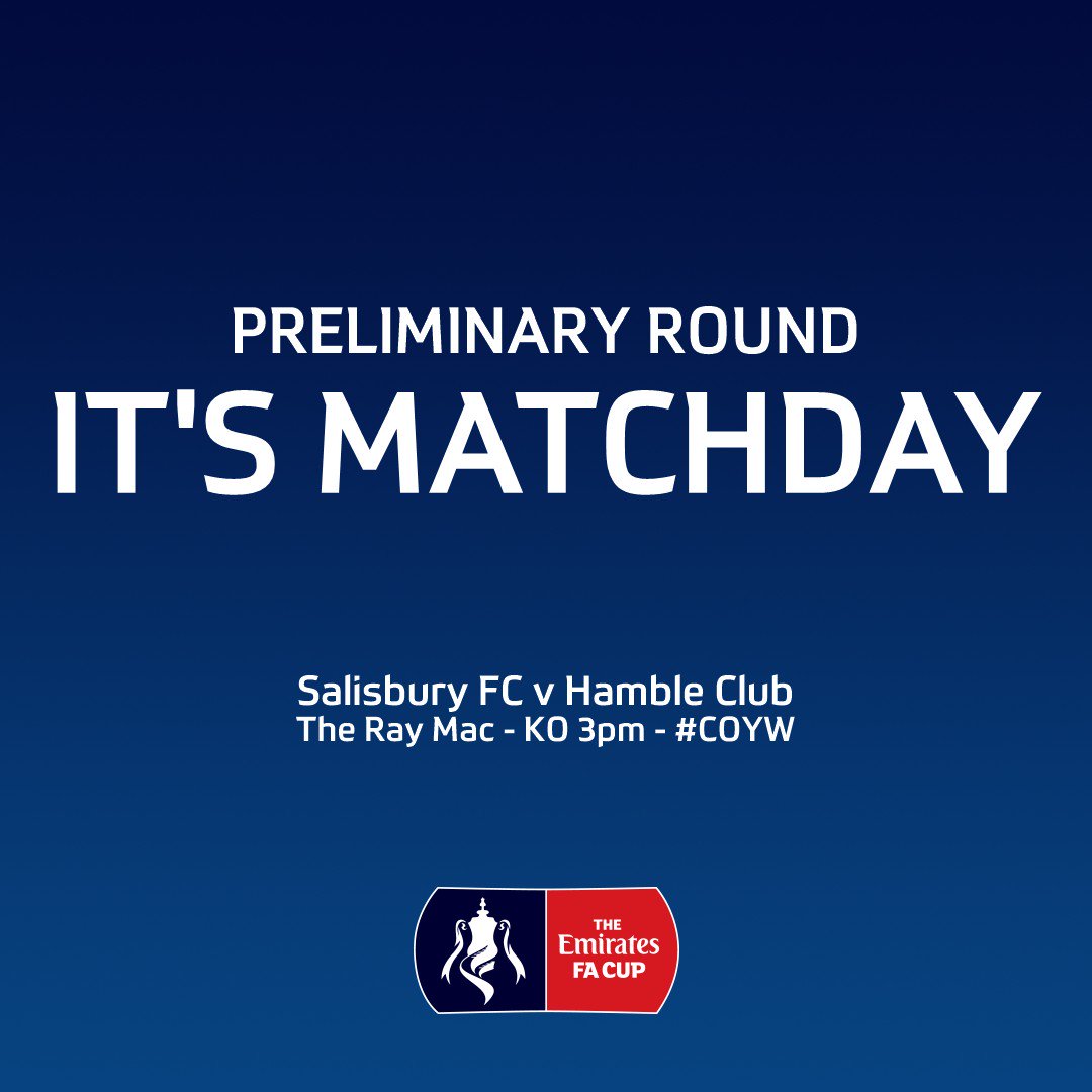 salisburywf's tweet photo. It's Matchday! Salisbury FC v Hamble Club at the Ray Mac. #COYW https://t.co/kUaCeGW58i
