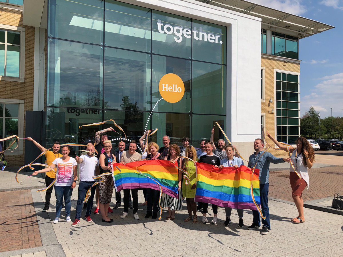 #Manchester is filled with pride today, and so are we as our LGBTQ+ group walk the parade for the first time. Happy #ManchesterPride weekend to all our colleagues and customers, we hope everyone attending has a great time!