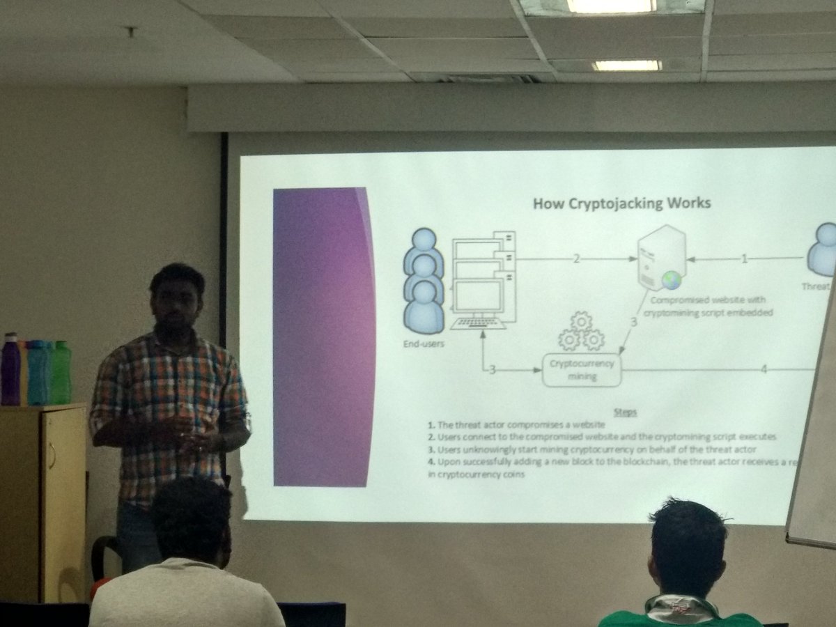1nvalid's tweet photo. The rise of cryptomalwares by Sai at @owaspchennai @nullchn https://t.co/GnASIE0X5r