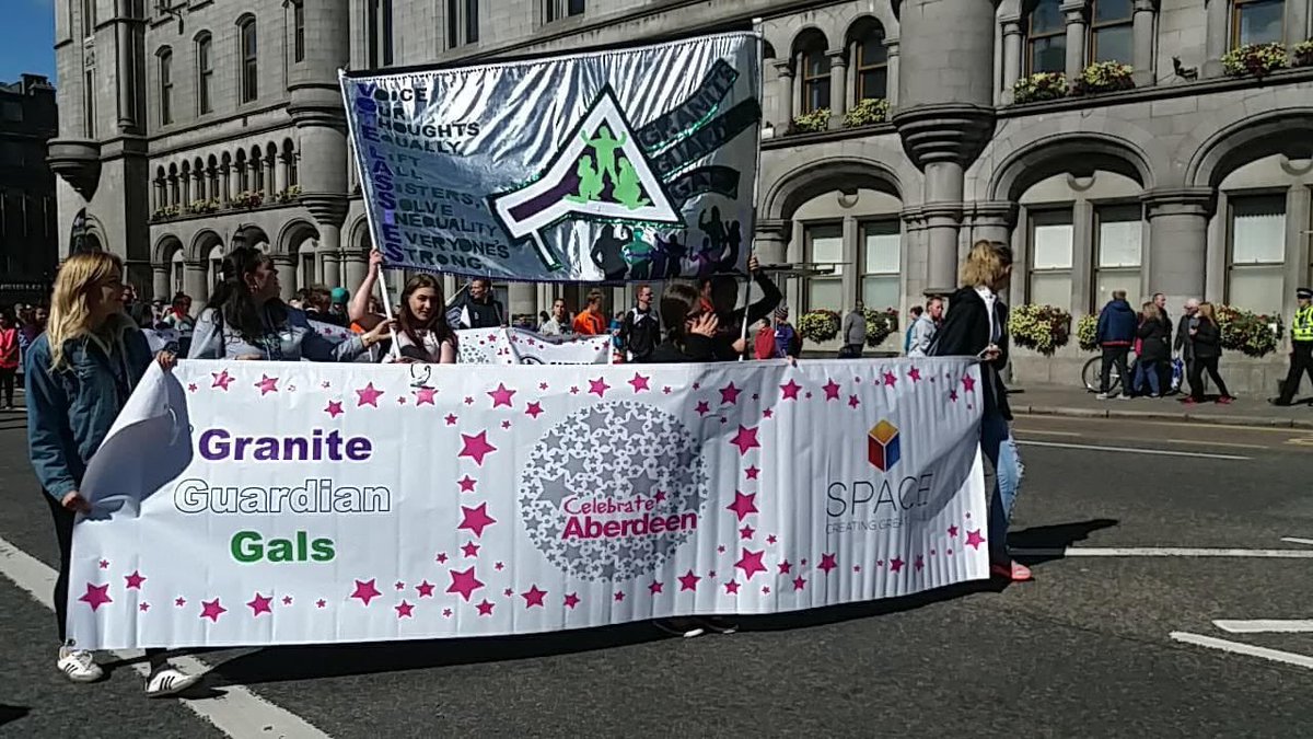 Did you spot the Granite Guardian Gals? Marching down Union Street today at @celebrateabdn - huge shout out to this group, we’re super proud of your dedication and hard work. 🙌

#Suffrage100 #CelebrateAberdeen #VoteLassies #GraniteGuardianGals #YouthWork #ThisGirlCan
