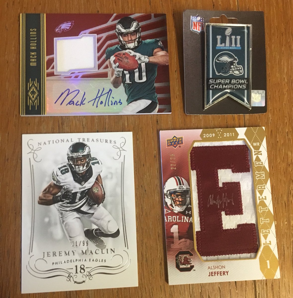 clairedabear85's tweet photo. #Eagles Super Bowl 52 #NFLGIVEAWAY &amp; runners up #Giveaway both these #prizes inc #Signed #SWAG by SB winning player 1st @mackhollins &amp; @TheWorldof_AJ 2nd @JayTrain 2 #win u MUST follow @clairedabear85 &amp; RT this link. This will runs till 7/9 &amp; is open 2 ALL #NFL fans globally https://t.co/qN0nOcnS8c