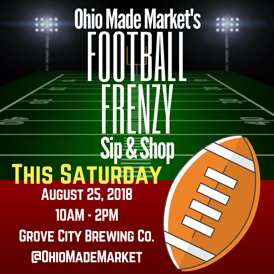 OhioMadeMarket's tweet photo. TODAY 🏈 Ohio Made Market Sip &amp; Shop - https://t.co/n258cqpFx7 https://t.co/6dRb3kt00A