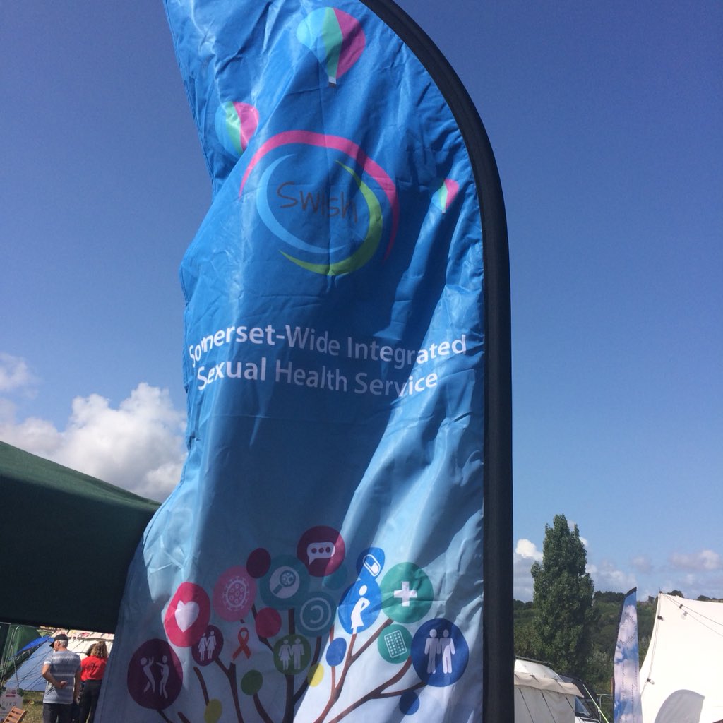 swishservices's tweet photo. Sun is out ☀️ wind is blowing 💨 and the flag is flying and Swish are back @WatchetLIVEfest. Come say hi for a chat #chatsexualhealth #festival https://t.co/vYZ3SBbctM