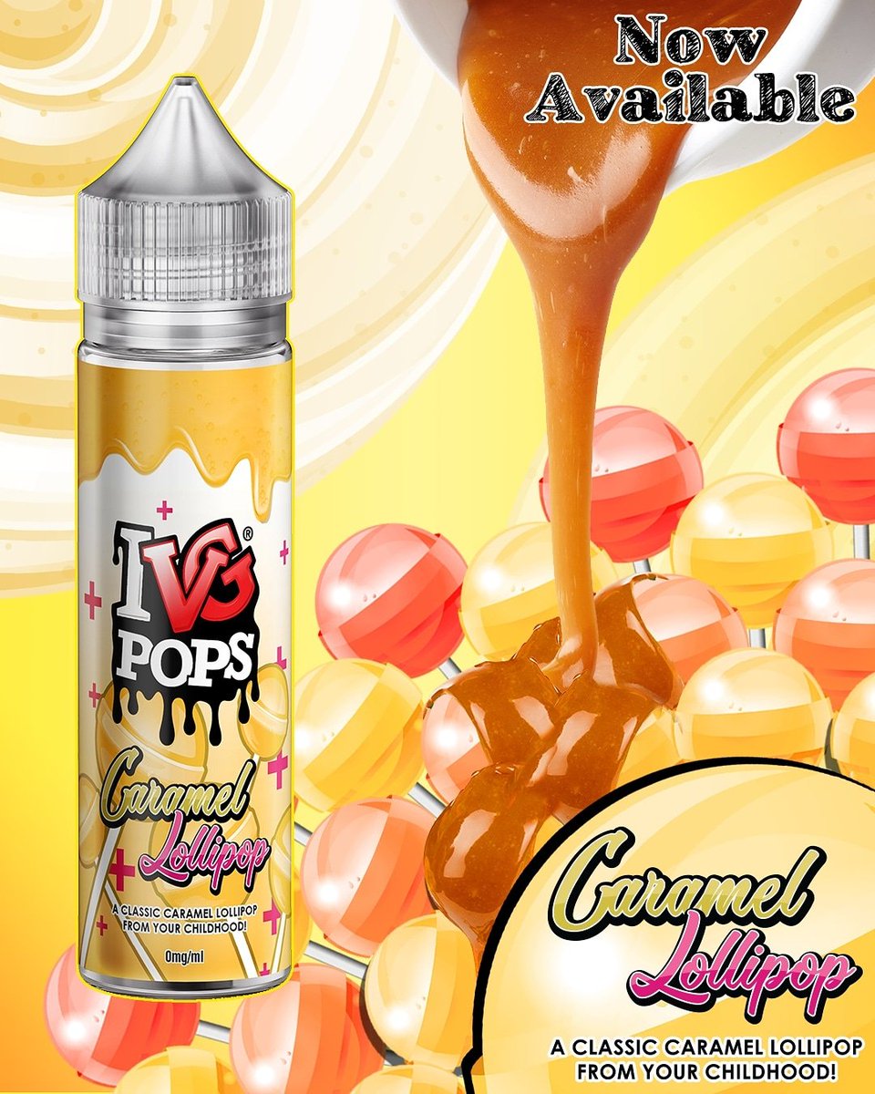 ivgeliquids's tweet photo. Caramel lollipop is now available with the rest of the Pops Range worldwide!
A classic caramel lollipop from your childhood reimagined for the delicious all day vape!
#ivgpops #ivgeliquids #lollipops #caramel #newflavour #newrange #sweettooth https://t.co/nDRtZK8gCe