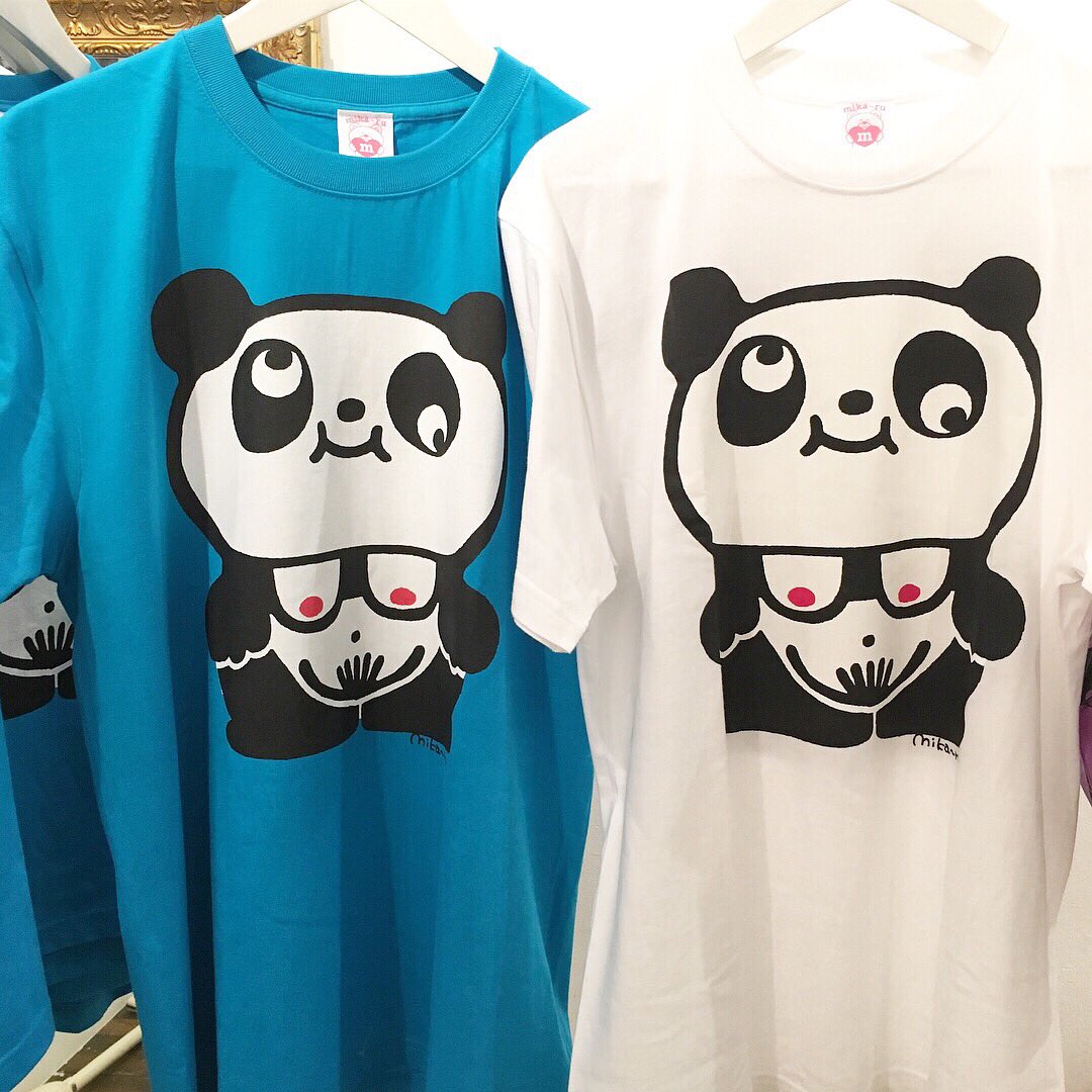 ひづめみか～る パンダTシャツ 白 L YUKI swimmer