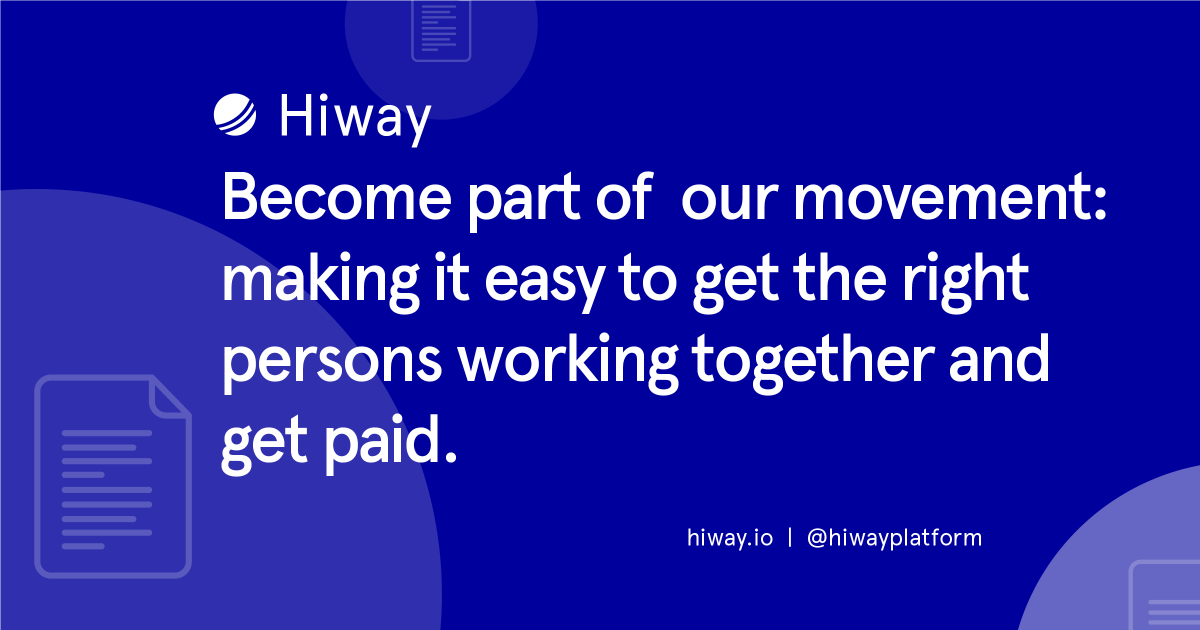 hiwayplatform's tweet photo. #Blockchain makes it easy to trust people.This is done by eliminating the need to trust a person in the first place, through #autonomous #smartcontracts and #p2p #exchange of values. #Hiway is making it easy to get the right persons working together and get paid. https://t.co/ch34BIcr99