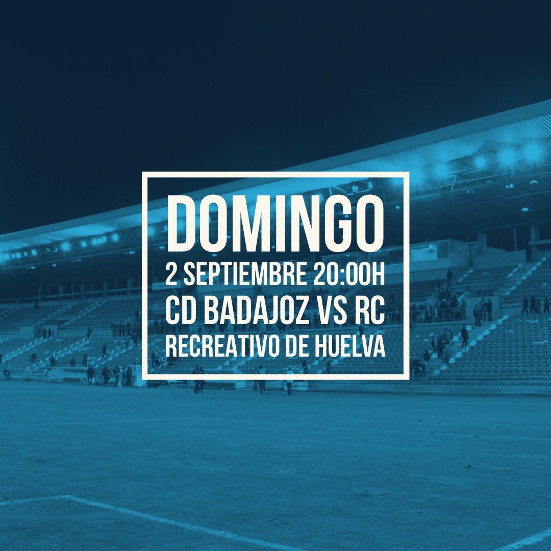 recreoficial's tweet photo. #BadVSRec | ¡Aún no hemos debutado y ya tenemos ganas de la segunda jornada! Visitamos a nuestros hermanos pacenses
🆚@CDBadajoz
🗓domingo 2 septiembre
🕓20:00h
🏟Nuevo Vivero
📍Badajoz https://t.co/icBsQtDD8C