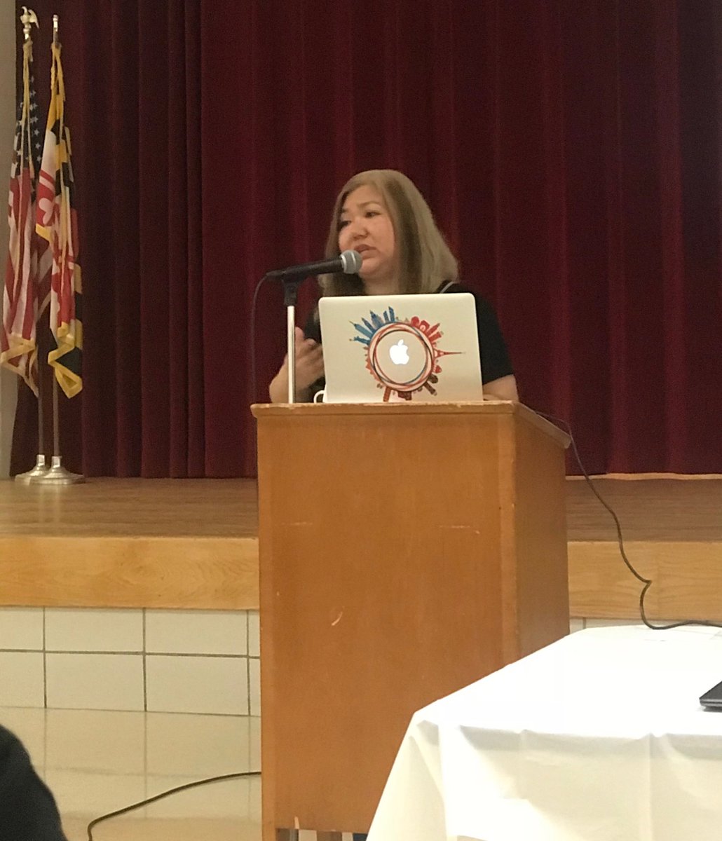 Kbturek's tweet photo. Author Ellen Oh speaks about #WeNeedDiverseBooks at Library PD. @BCPSLMP @NTHS_Titans @MrMartinNTHS #bcpslms https://t.co/V2JckQTgZx