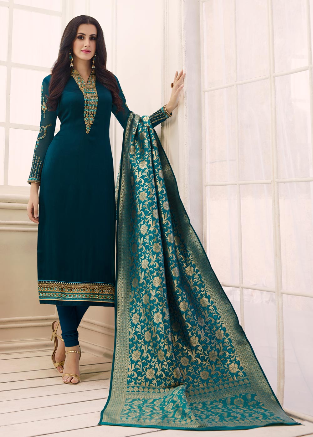 Alok Suit Sanjana 592-001 to 592-010 Series Salwar Kameez By Alok Suit For  Full Set Catalog - ashdesigners.in