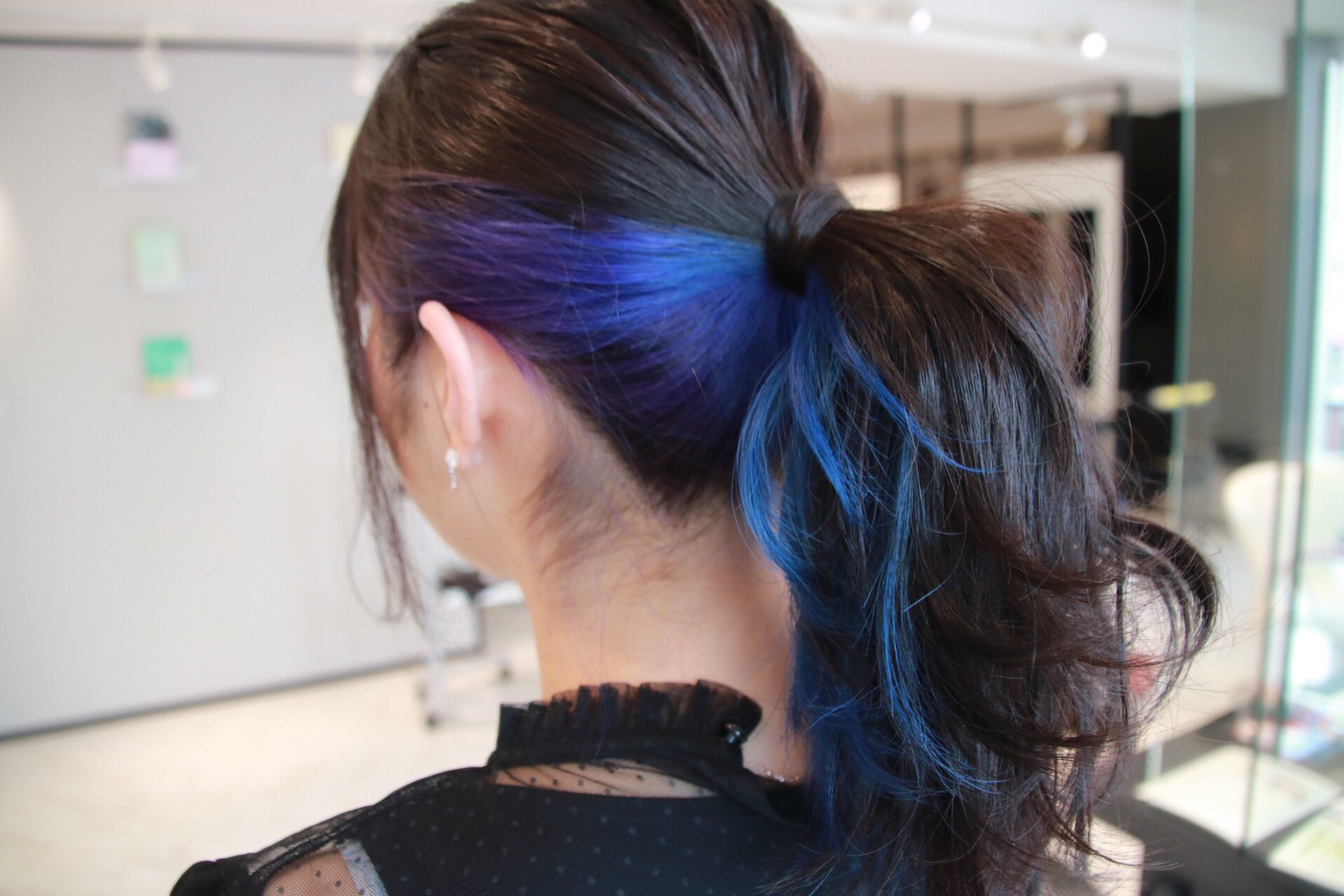 Natsuhiro Yamamoto Twitterren インナーカラー パープル ブルー グラデーション インナーカラー インナーカラーブルー 青髪