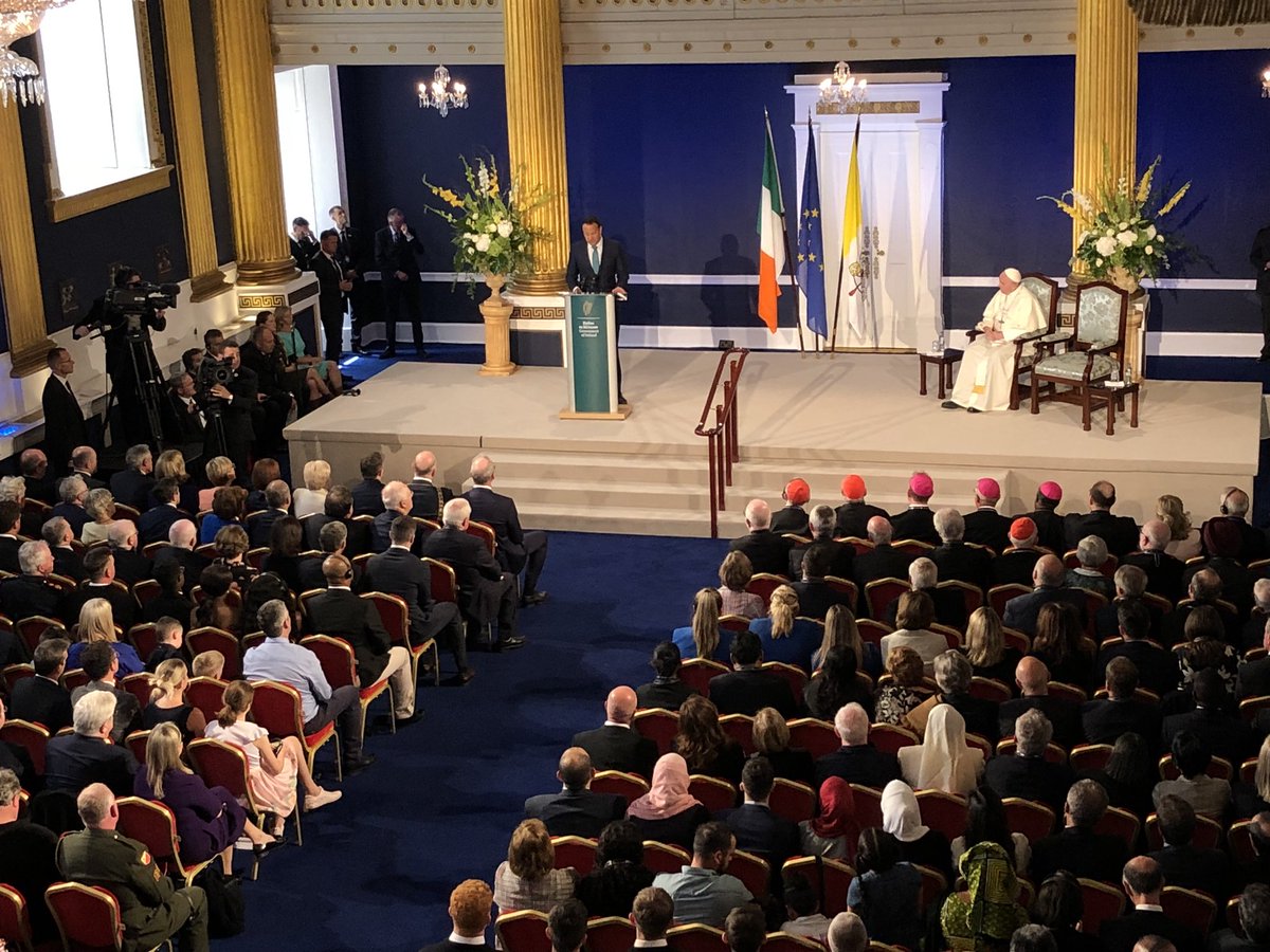 LeoVaradkar's tweet photo. Wounds are still open &amp; there is much to be done to bring about justice &amp;truth &amp;healing for victims &amp; survivors. Today I asked the Pope to use his office &amp; influence to ensure this is done here in Ireland and across the World. Above all, I asked him to listen to victims. https://t.co/YnnITpLapr