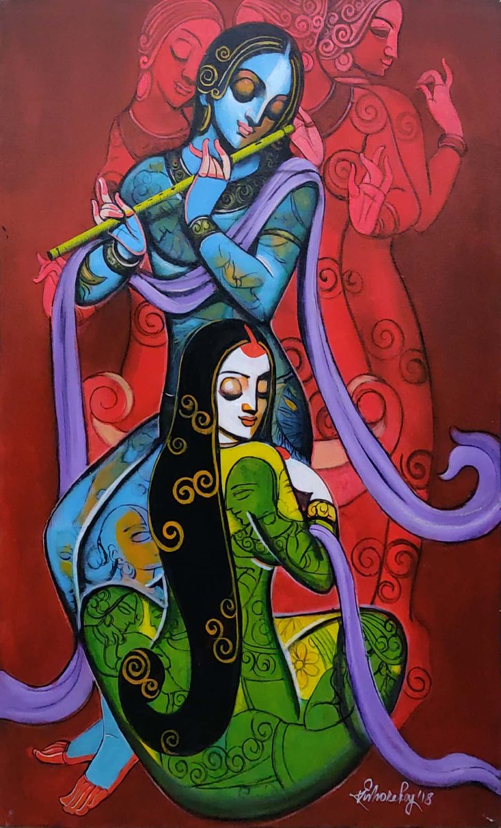 TarunArtGallery's tweet photo. #artist #KishoreRoy #ContemporaryArt 100% Original #Painting. This #series refers The #Krishna Ji #playing #Melody #Flute With #beautiful Radha ji & #3Dprinting #GoPies #environment #PostiveVibes only in #TAG84
#TarunArtGallery #ThefutureofArt #TAGFineArtCollections #homedecor https://t.co/HnMAuhXadd