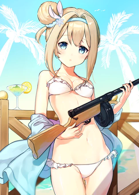水着スオミちゃん〜! #ドルフロ 
