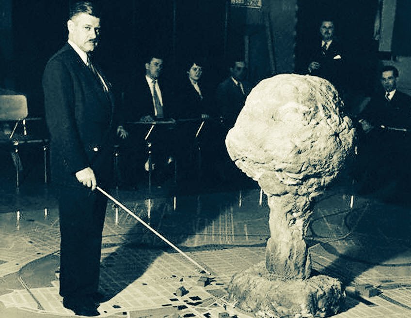 By 1958 firework displays at parties had been largely replaced by the fashion for exploding indoor atomic bombs, to delight children &amp; adults alike.

It was not until 1974 that health &amp; safety concerns led to sales of nuclear devices being restricted to those over the age of 18.
